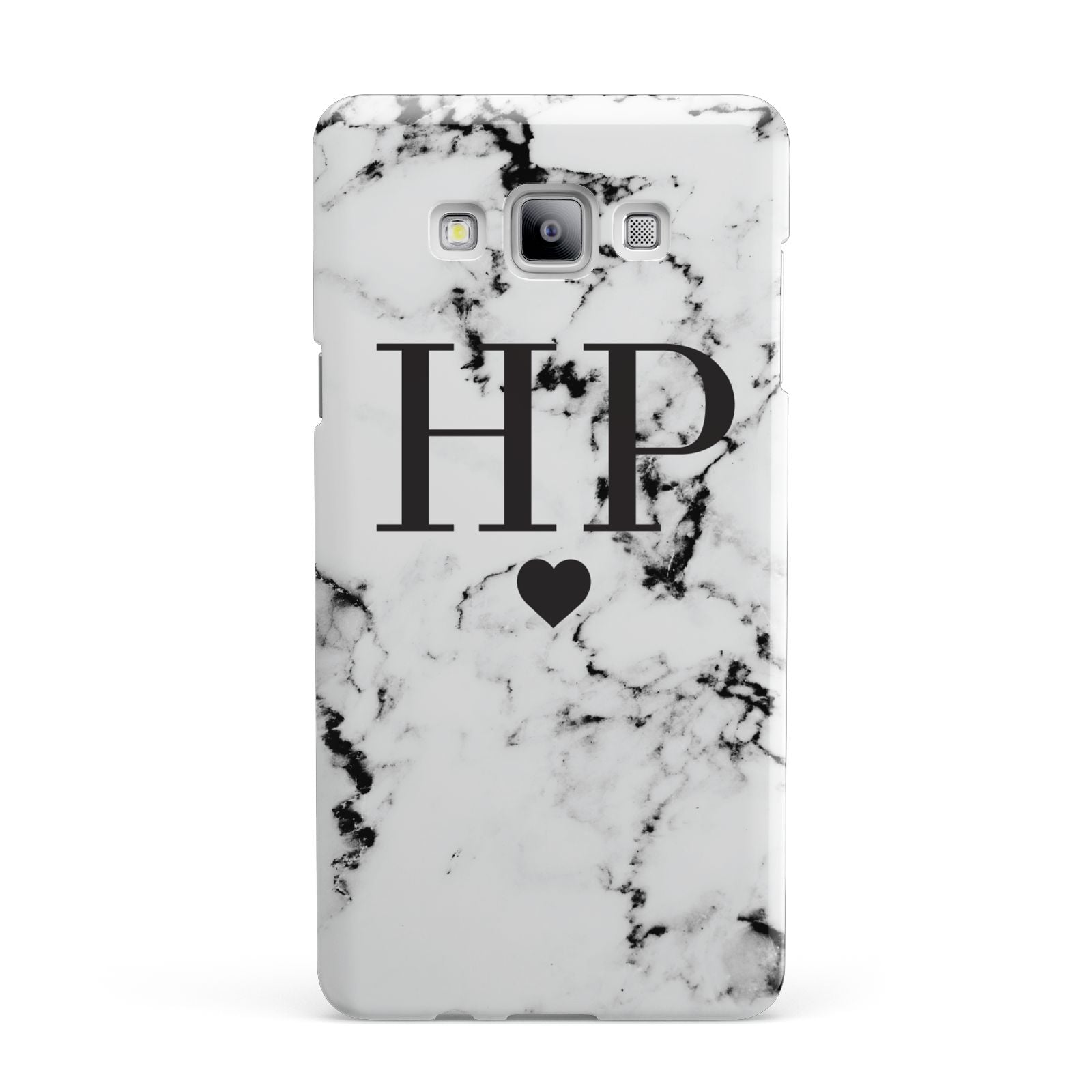 Heart Decal Marble Initials Personalised Samsung Galaxy A7 2015 Case