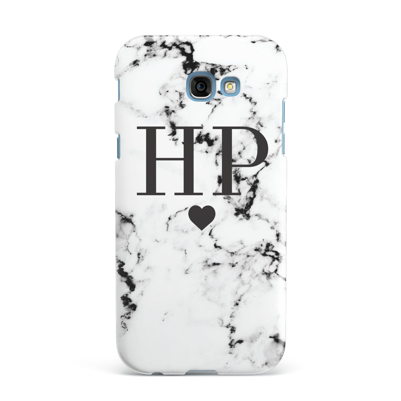 Heart Decal Marble Initials Personalised Samsung Galaxy A7 2017 Case
