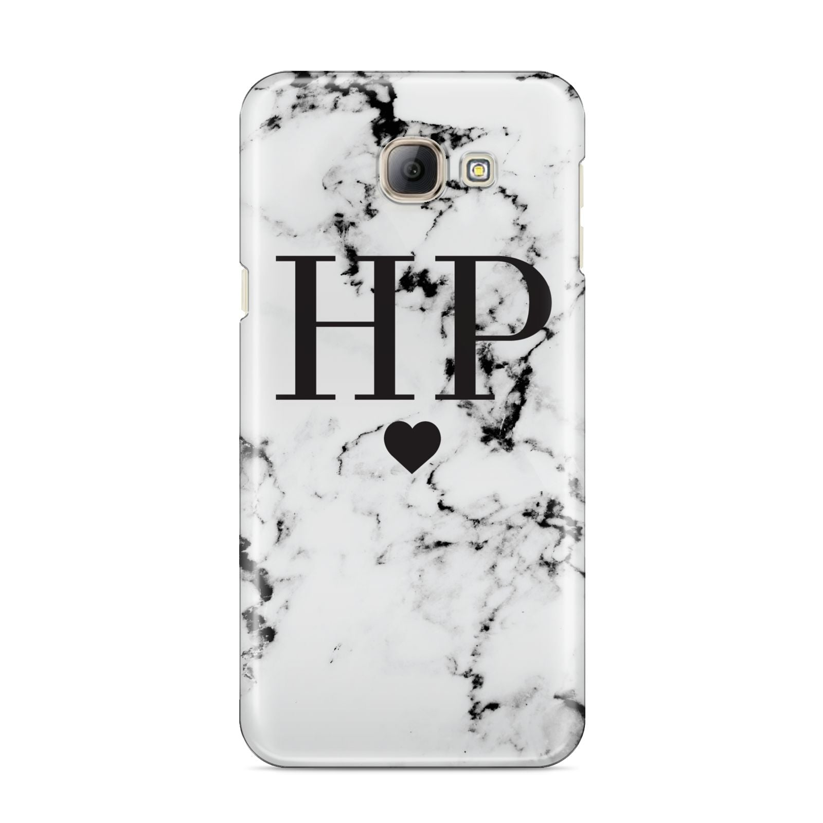 Heart Decal Marble Initials Personalised Samsung Galaxy A8 2016 Case