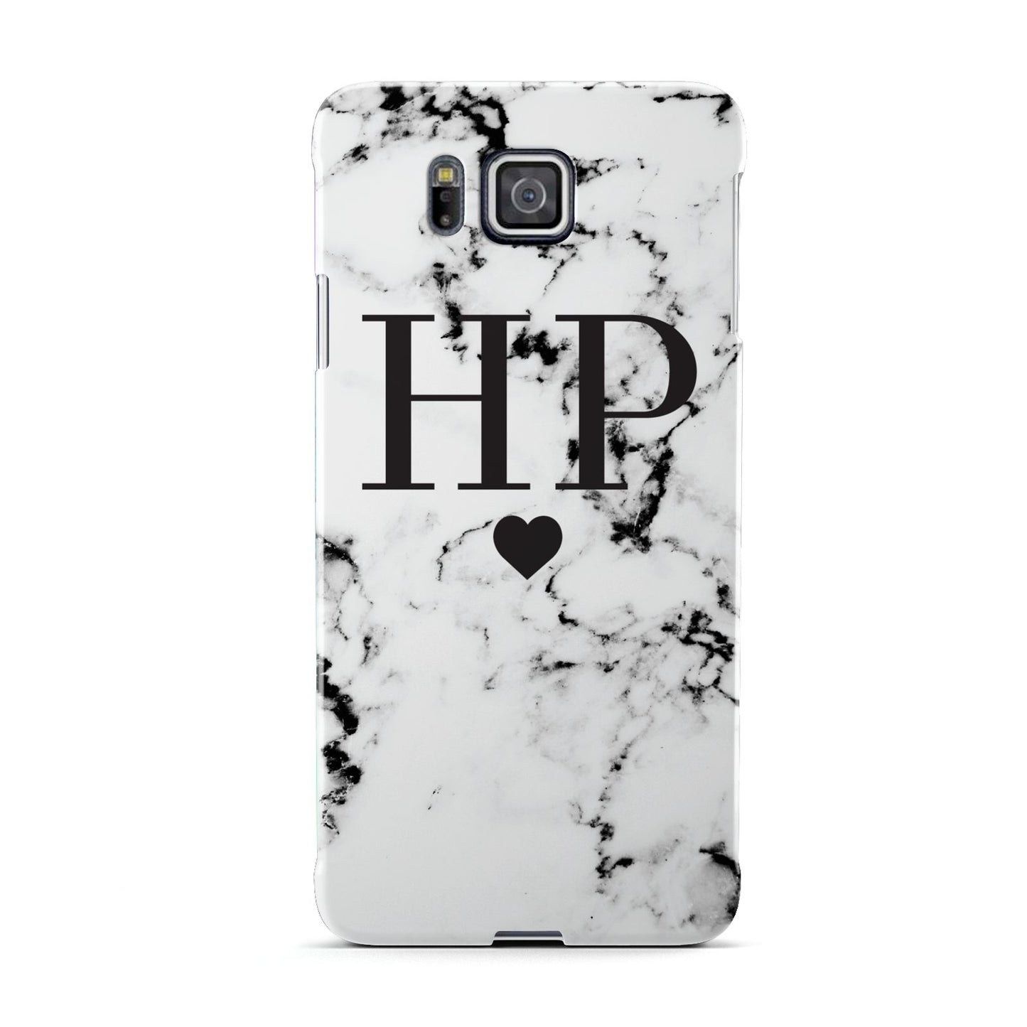 Heart Decal Marble Initials Personalised Samsung Galaxy Alpha Case