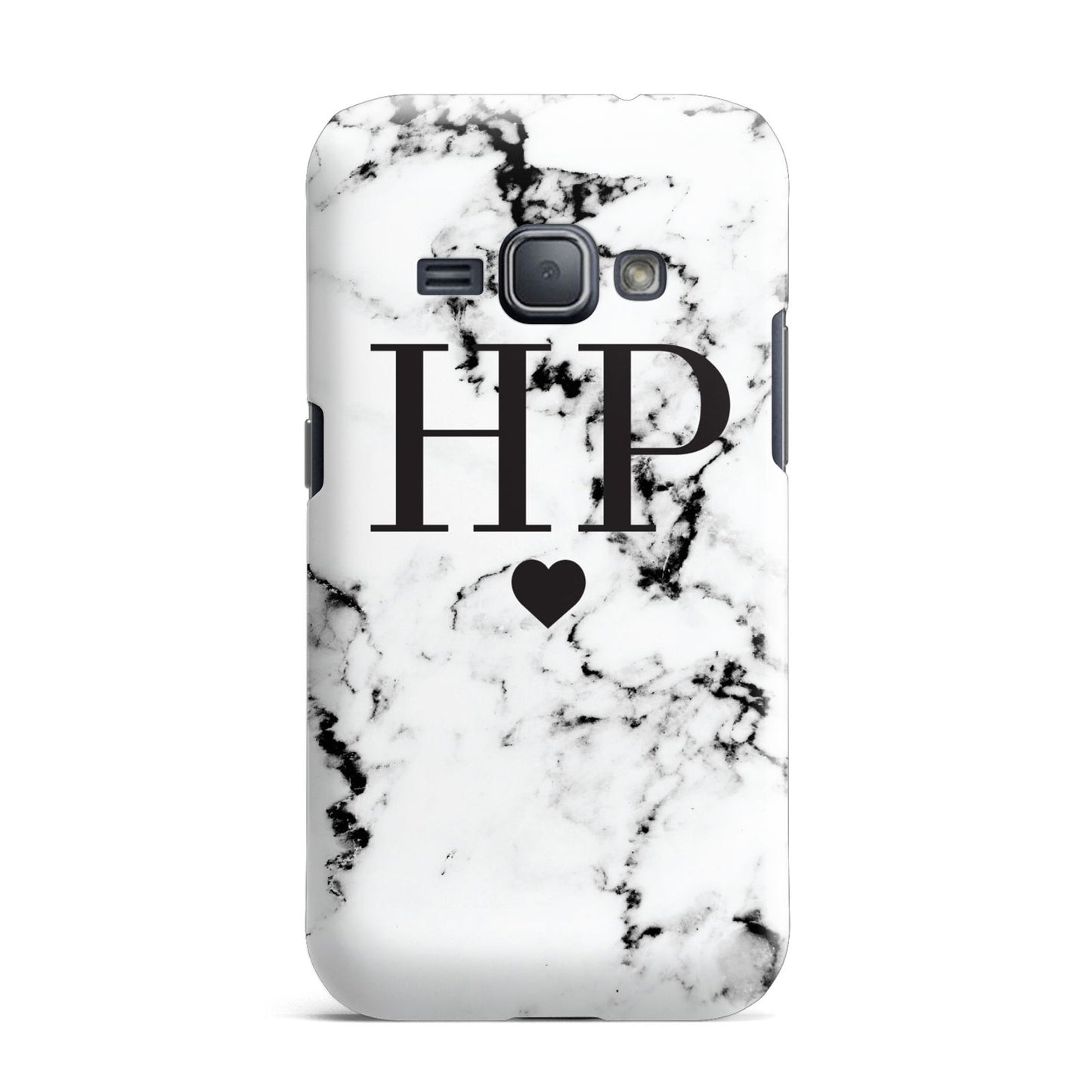 Heart Decal Marble Initials Personalised Samsung Galaxy J1 2016 Case