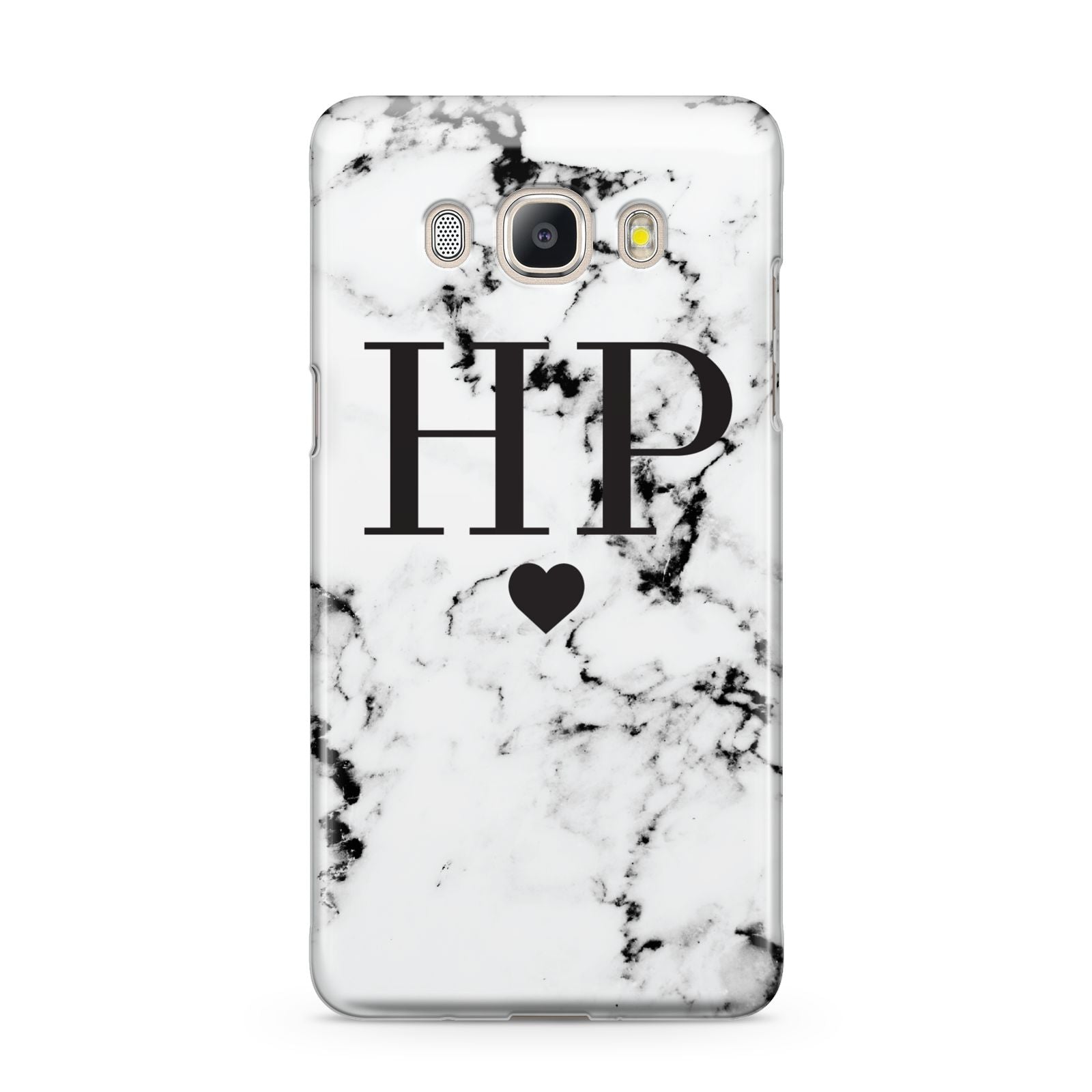 Heart Decal Marble Initials Personalised Samsung Galaxy J5 2016 Case