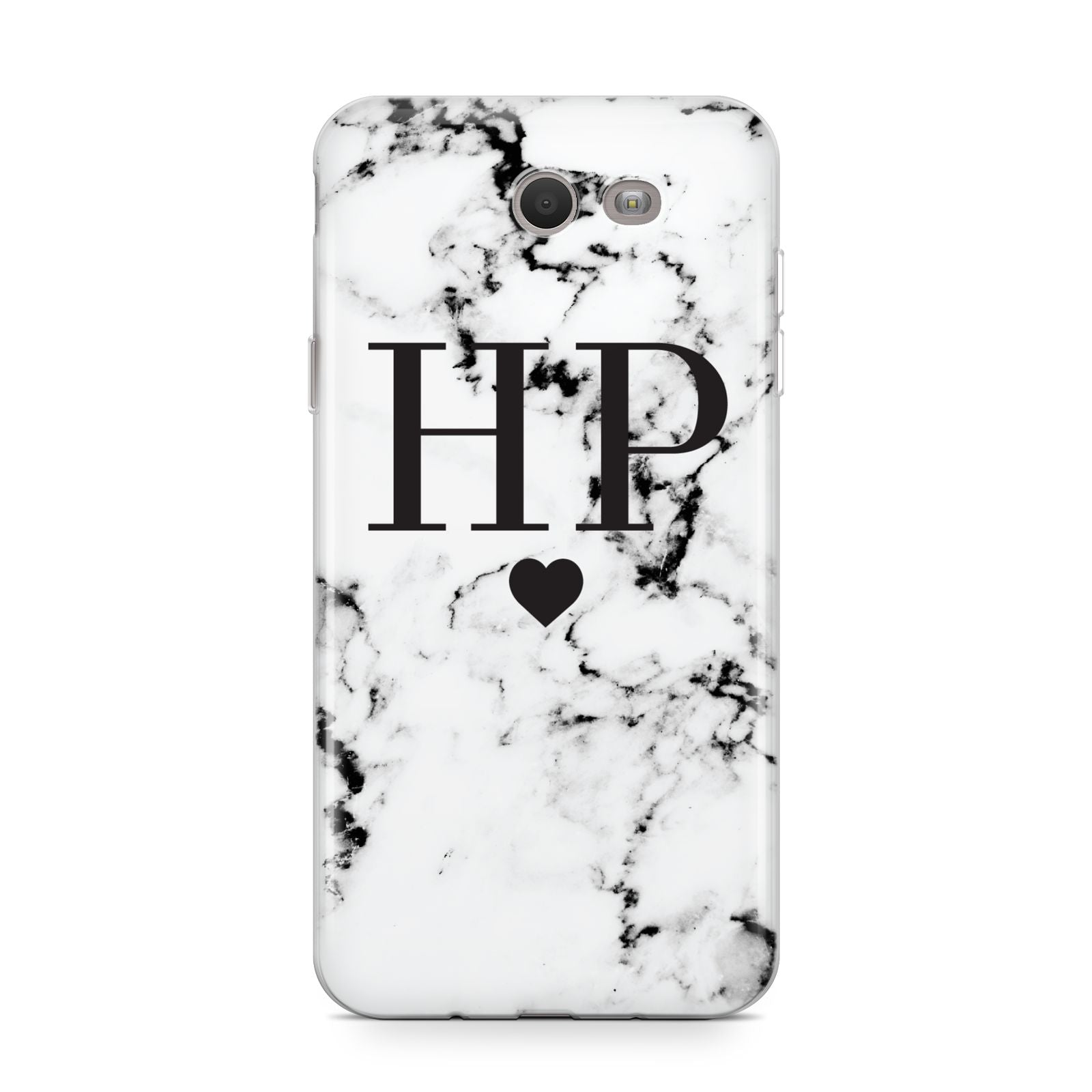 Heart Decal Marble Initials Personalised Samsung Galaxy J7 2017 Case
