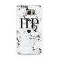 Heart Decal Marble Initials Personalised Samsung Galaxy Note 5 Case