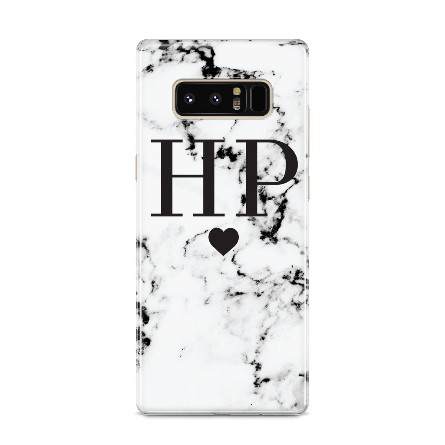 Heart Decal Marble Initials Personalised Samsung Galaxy S8 Case