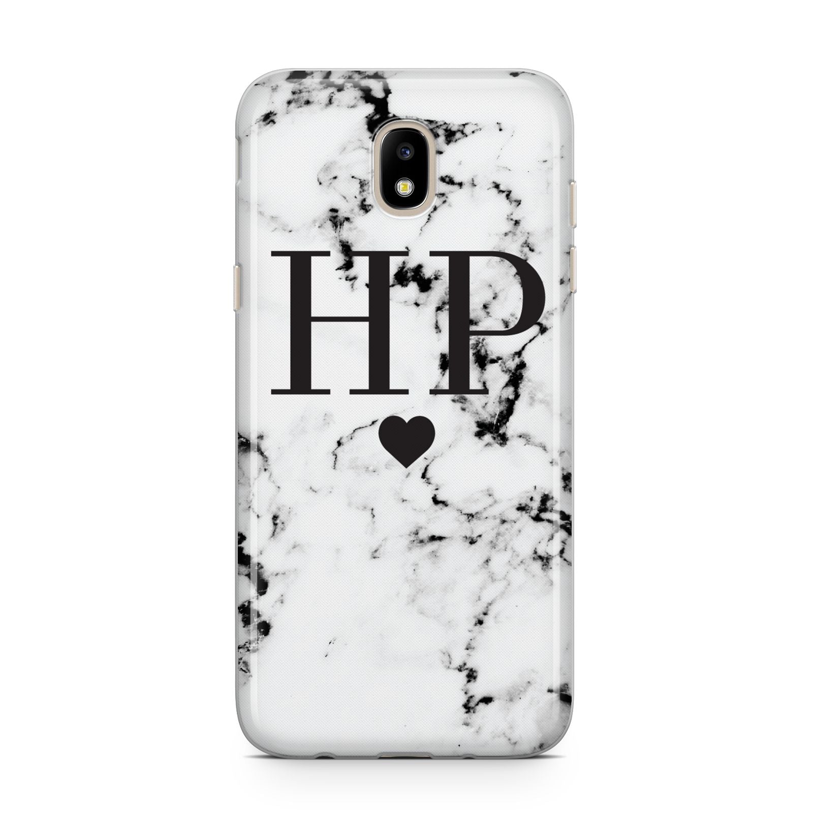 Heart Decal Marble Initials Personalised Samsung J5 2017 Case