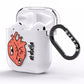 Heart Eyes Halloween Personalised AirPods Clear Case Side Image