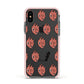 Heart Eyes Halloween Personalised Apple iPhone Xs Impact Case Pink Edge on Black Phone