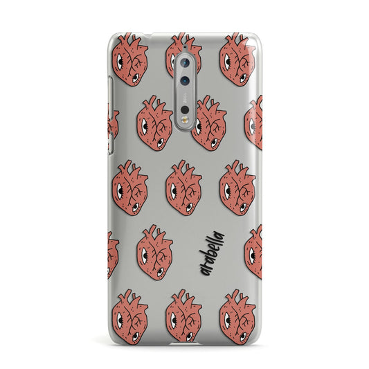 Heart Eyes Halloween Personalised Nokia Case