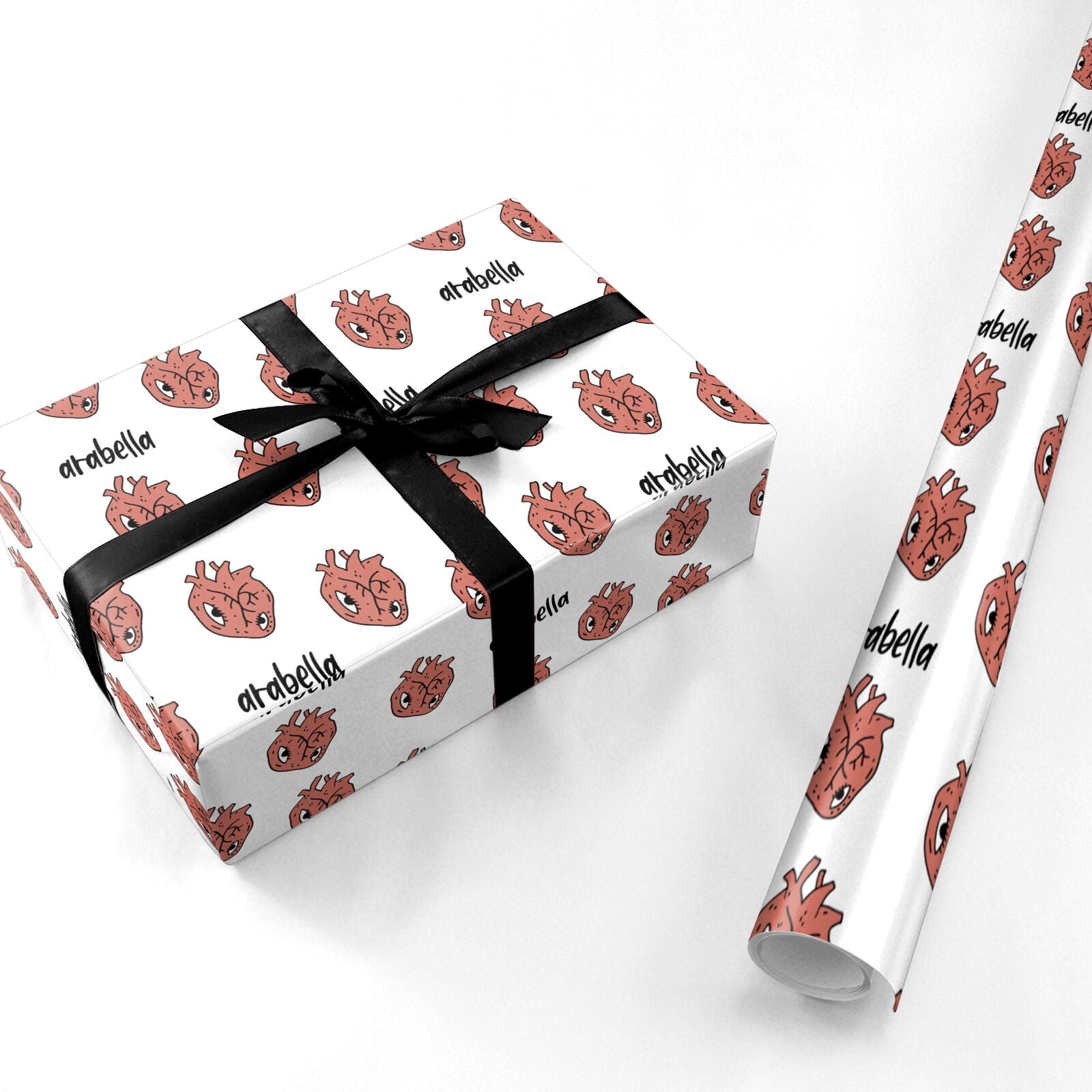 Heart Eyes Halloween Personalised Personalised Wrapping Paper