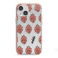 Heart Eyes Halloween Personalised iPhone 13 Mini TPU Impact Case with Pink Edges