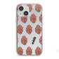 Heart Eyes Halloween Personalised iPhone 13 Mini TPU Impact Case with White Edges