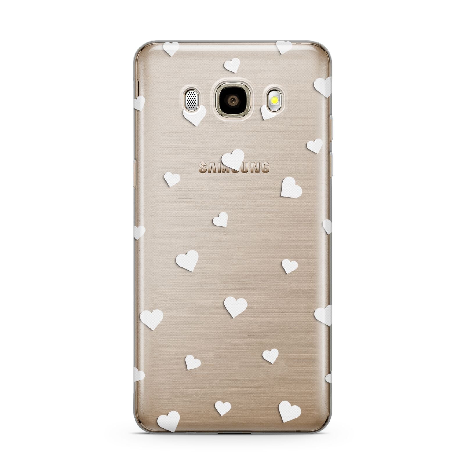 Heart Pattern Samsung Galaxy J7 2016 Case on gold phone