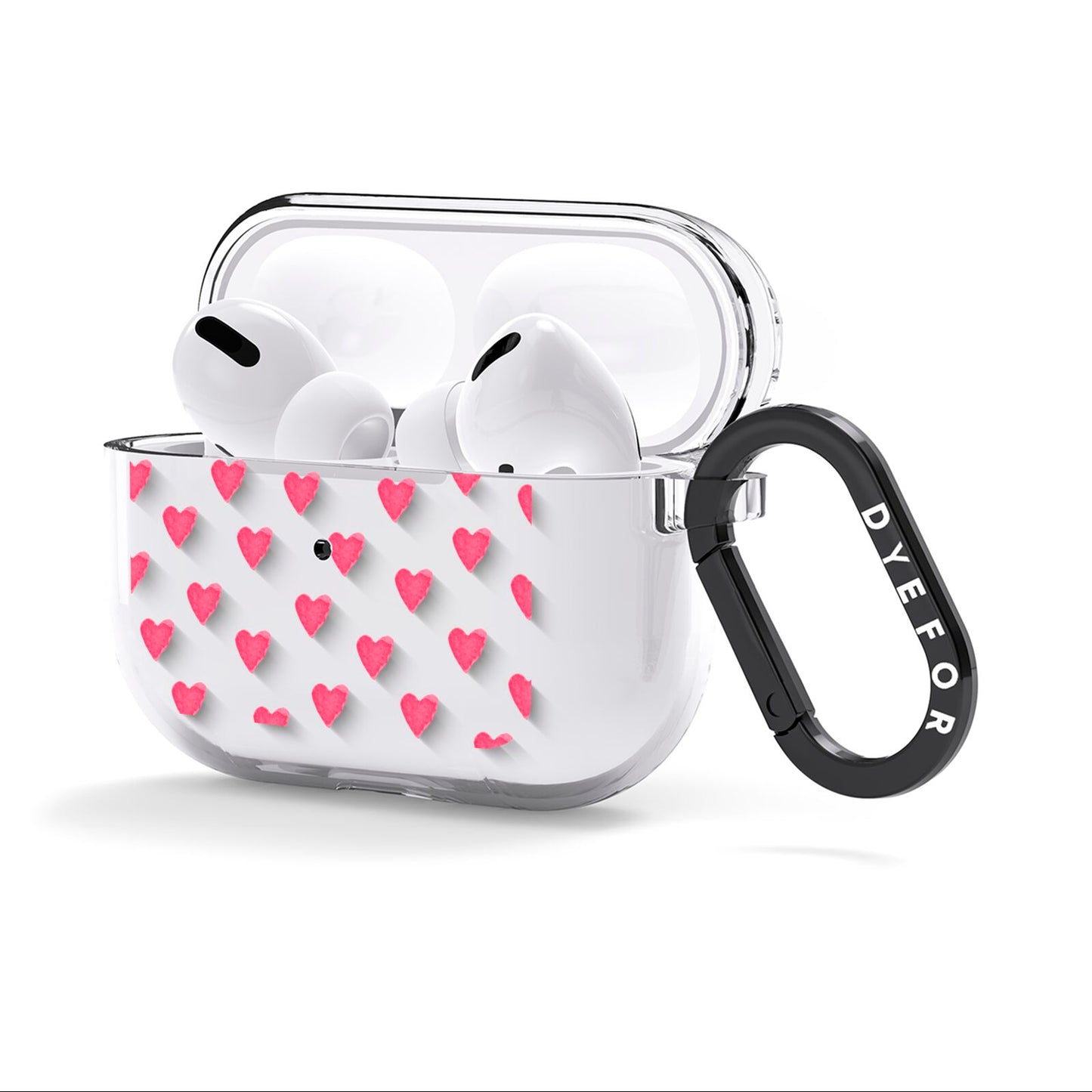 Heart Patterned AirPods Clear Case 3rd Gen Side Image