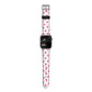Heart Patterned Apple Watch Strap Size 38mm with Silver Hardware
