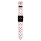 Heart Patterned Apple Watch Strap with Gold Hardware