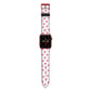 Heart Patterned Apple Watch Strap with Red Hardware