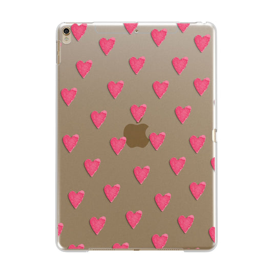 Heart Patterned Apple iPad Gold Case