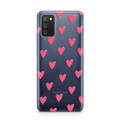 Heart Patterned Samsung A02s Case