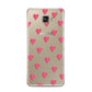 Heart Patterned Samsung Galaxy A3 2016 Case on gold phone