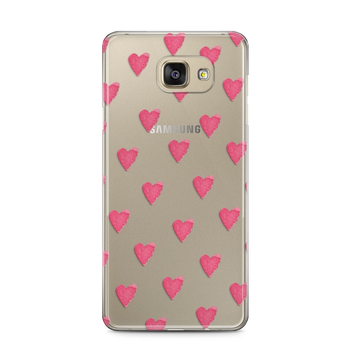 Heart Patterned Samsung Galaxy A5 2016 Case on gold phone