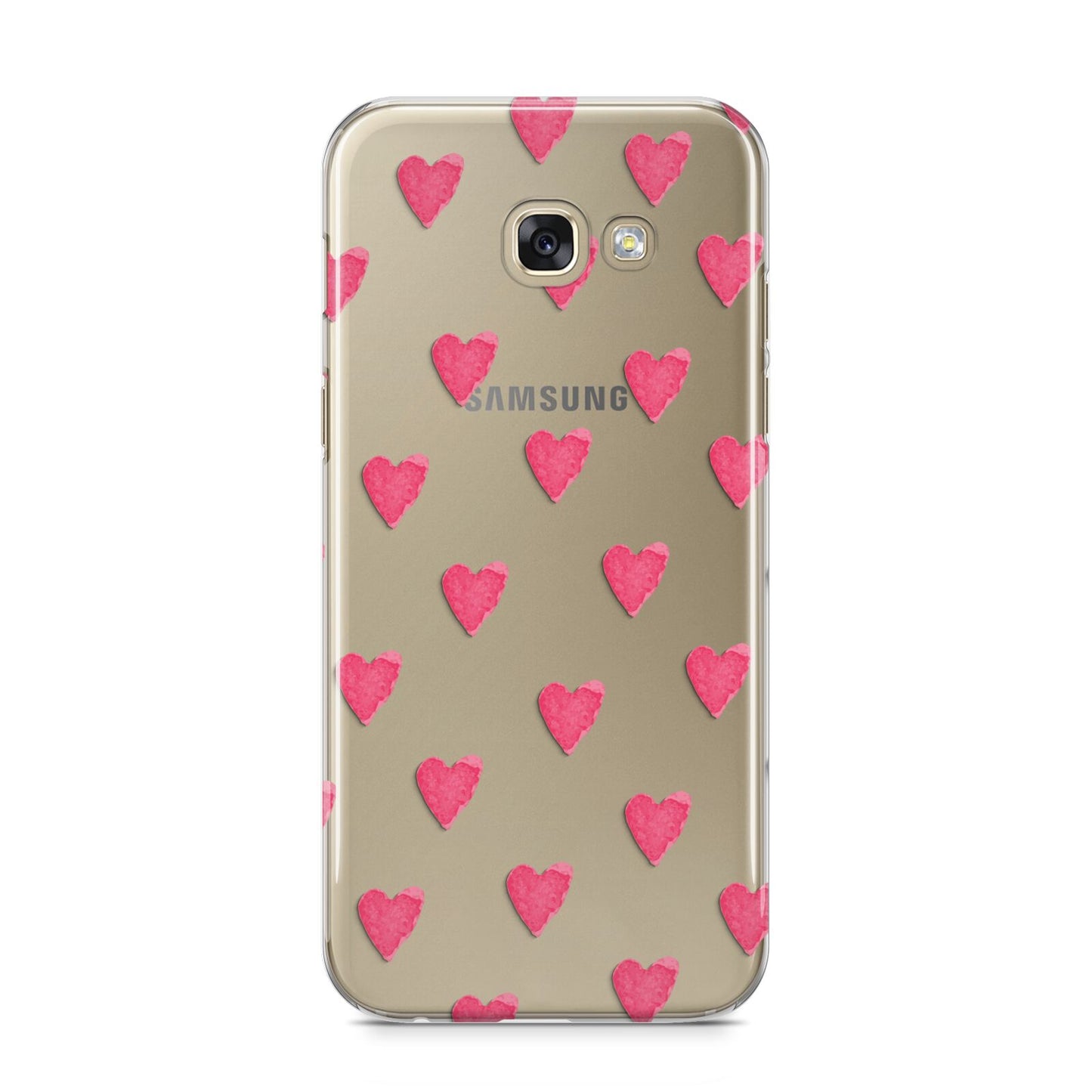 Heart Patterned Samsung Galaxy A5 2017 Case on gold phone