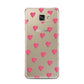 Heart Patterned Samsung Galaxy A7 2016 Case on gold phone