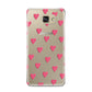 Heart Patterned Samsung Galaxy A9 2016 Case on gold phone