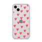Heart Patterned iPhone 14 Plus Clear Tough Case Starlight