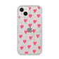 Heart Patterned iPhone 14 Plus Glitter Tough Case Starlight