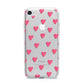 Heart Patterned iPhone 7 Bumper Case on Silver iPhone