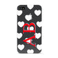 Heart Print Initials Apple iPhone 4s Case