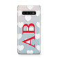 Heart Print Initials Protective Samsung Galaxy Case