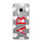 Heart Print Initials Samsung Galaxy S9 Case