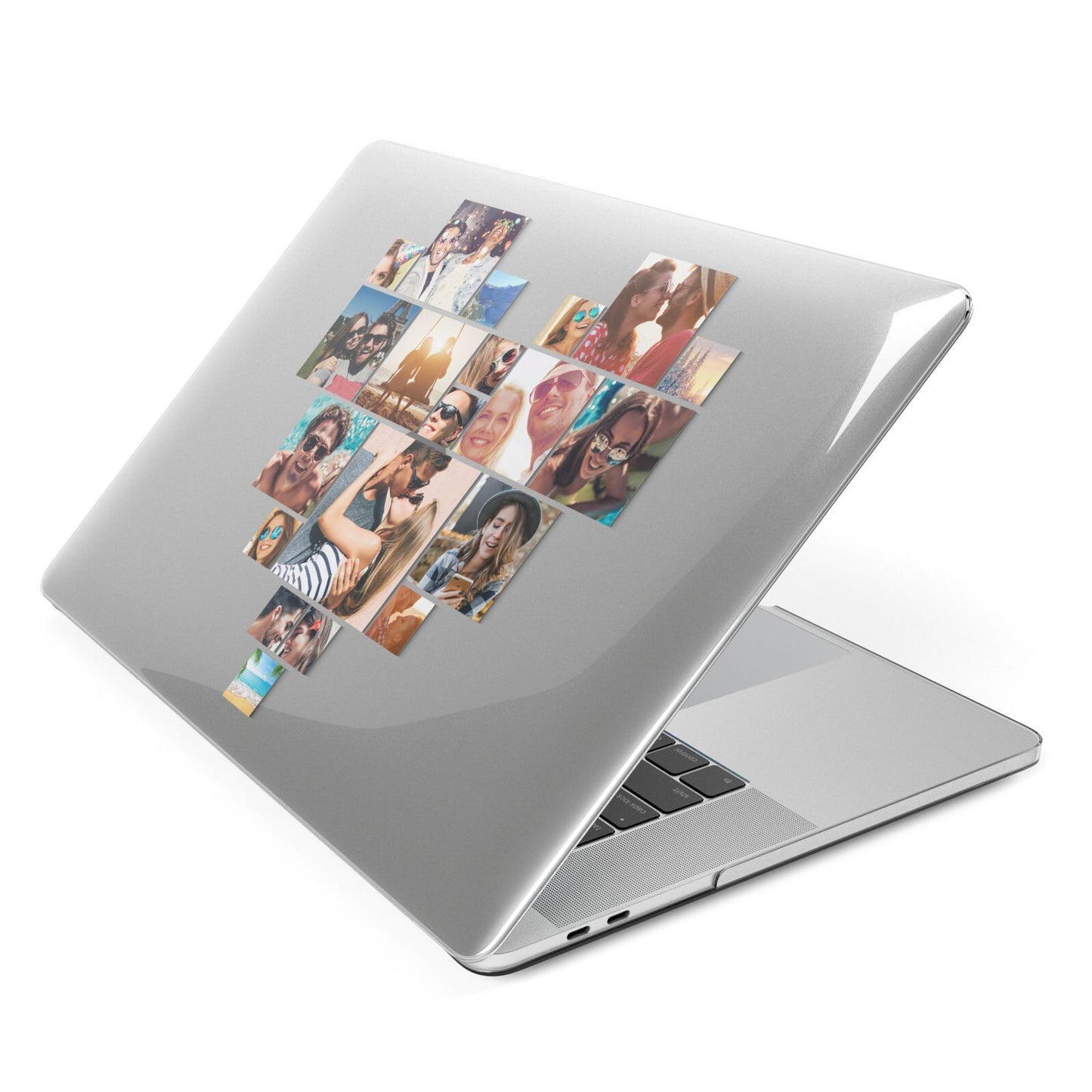 Heart Shaped Photo Montage Upload Apple MacBook Case Side View