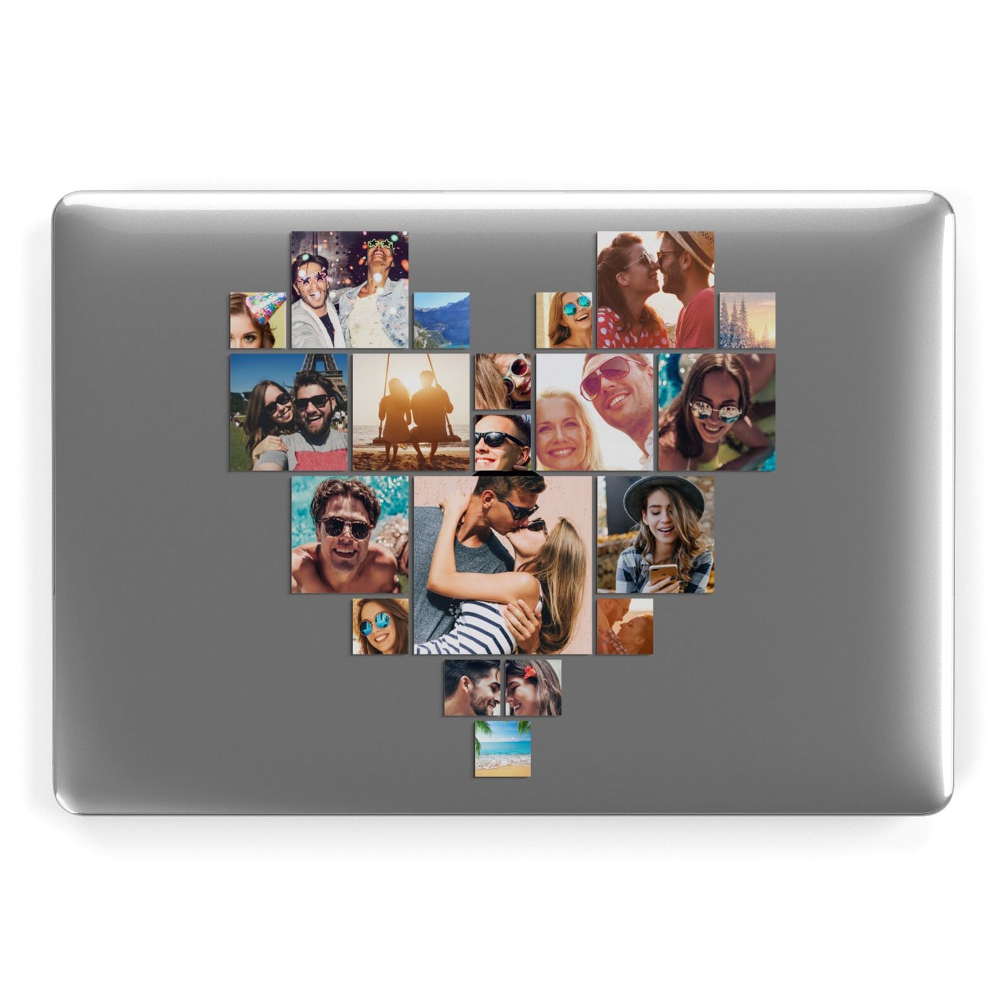 Heart Shaped Photo Montage Upload Apple MacBook Case