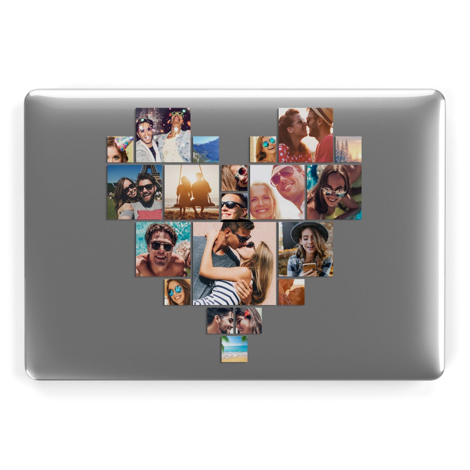Heart Shaped Photo Montage Upload Apple MacBook Case