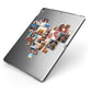 Heart Shaped Photo Montage Upload Apple iPad Case on Grey iPad Side View