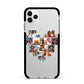 Heart Shaped Photo Montage Upload Apple iPhone 11 Pro Max in Silver with Black Impact Case