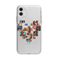 Heart Shaped Photo Montage Upload Apple iPhone 11 in White with Bumper Case