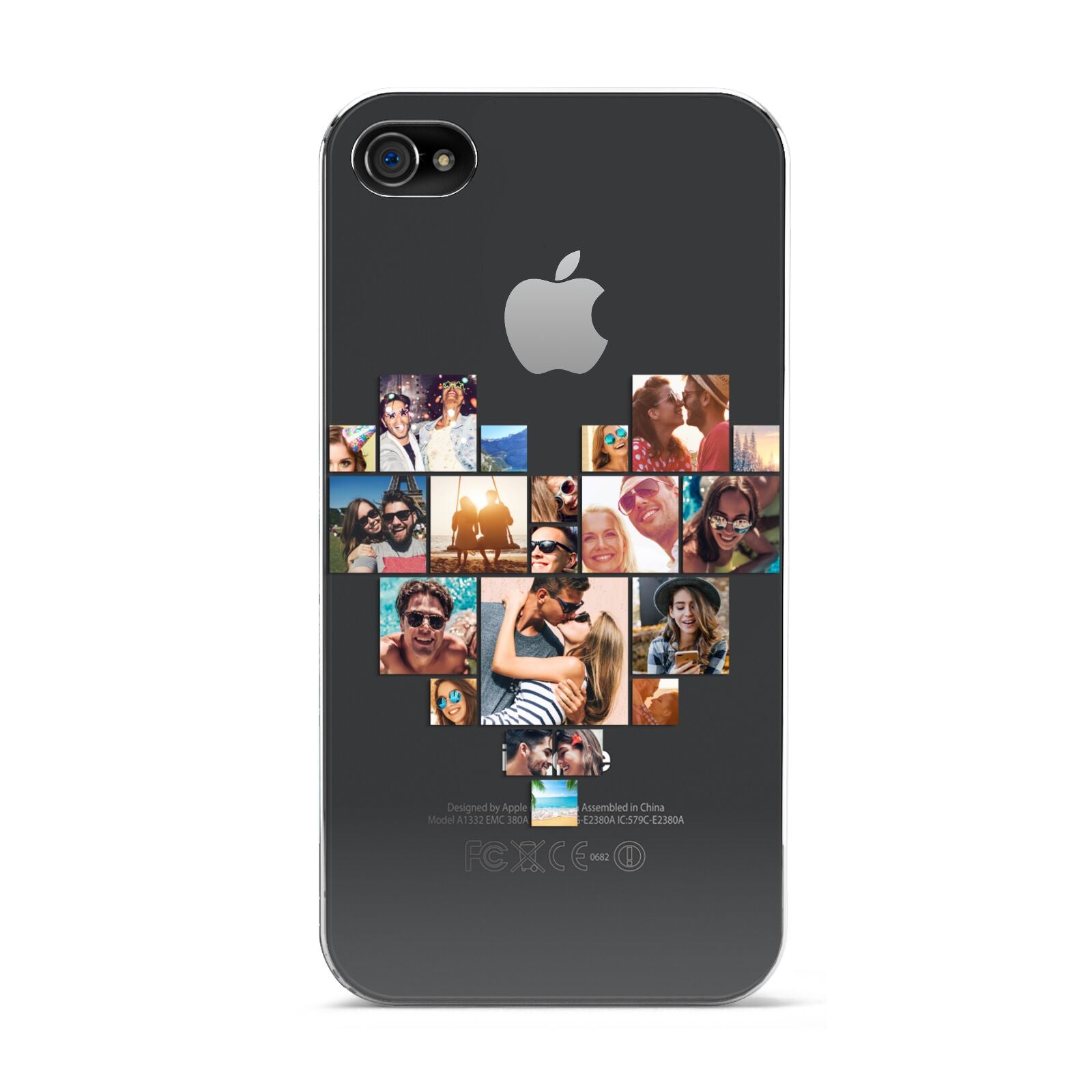 Heart Shaped Photo Montage Upload Apple iPhone 4s Case