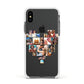 Heart Shaped Photo Montage Upload Apple iPhone Xs Impact Case White Edge on Black Phone