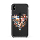 Heart Shaped Photo Montage Upload Apple iPhone Xs Max Impact Case Black Edge on Black Phone