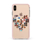 Heart Shaped Photo Montage Upload Apple iPhone Xs Max Impact Case Pink Edge on Gold Phone