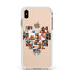 Heart Shaped Photo Montage Upload Apple iPhone Xs Max Impact Case White Edge on Gold Phone