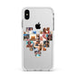 Heart Shaped Photo Montage Upload Apple iPhone Xs Max Impact Case White Edge on Silver Phone