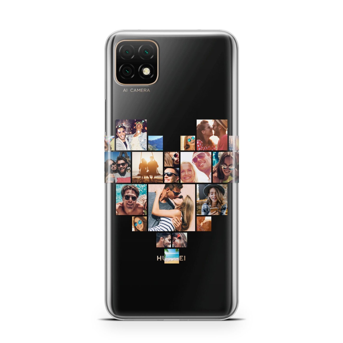 Heart Shaped Photo Montage Upload Huawei Enjoy 20 Phone Case