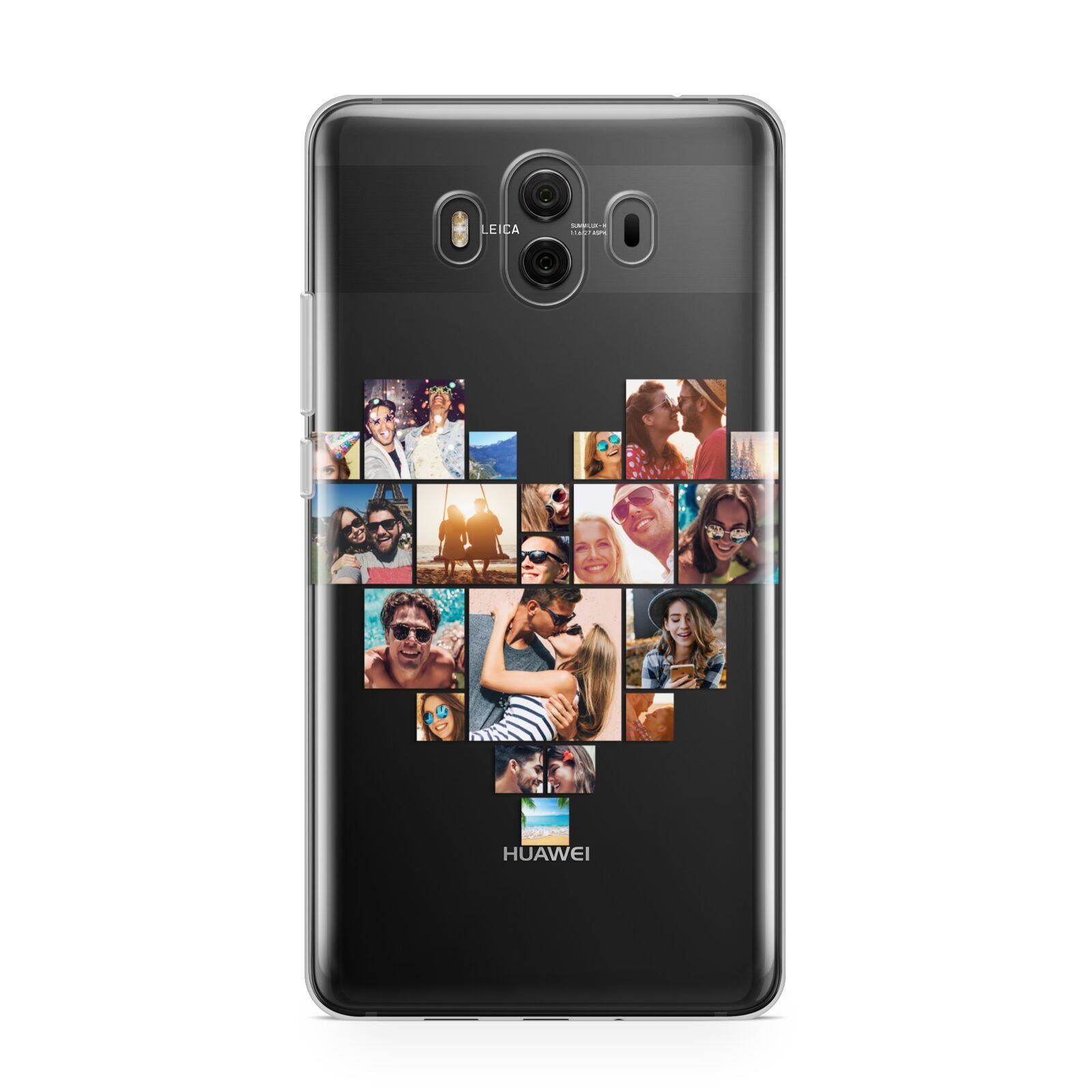 Heart Shaped Photo Montage Upload Huawei Mate 10 Protective Phone Case