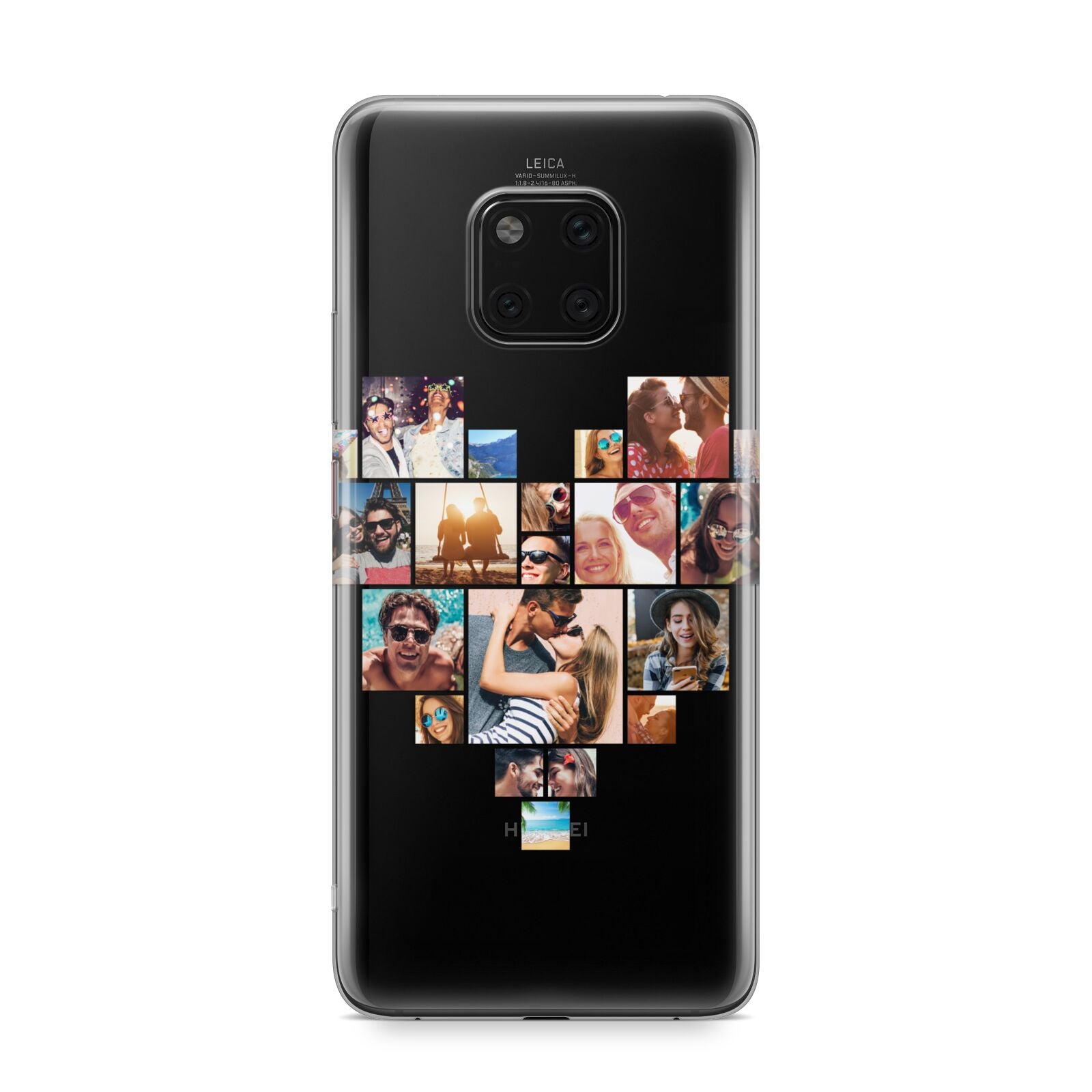 Heart Shaped Photo Montage Upload Huawei Mate 20 Pro Phone Case