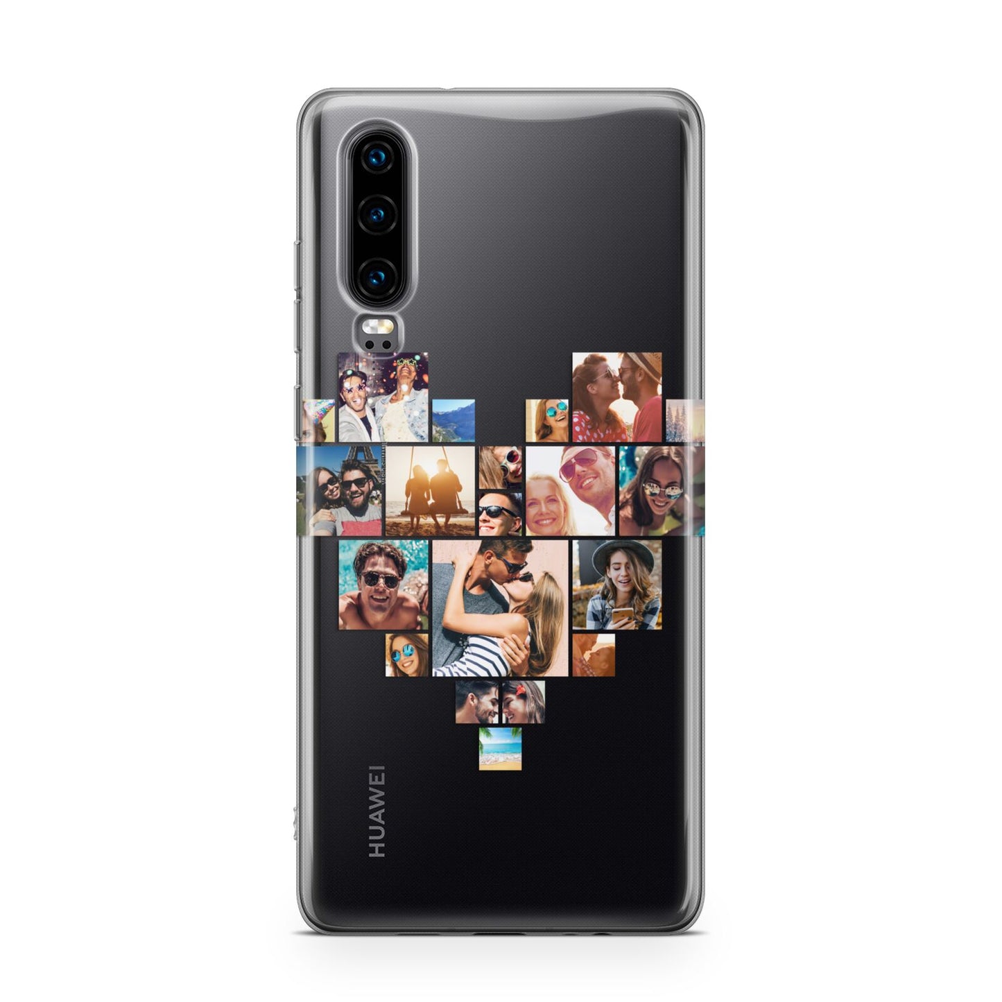 Heart Shaped Photo Montage Upload Huawei P30 Phone Case
